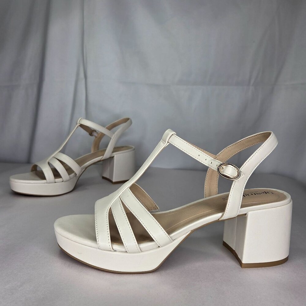 Life Stride Rio Strappy Dress Sandals - Bone Cream, Size: 8.5 Wide